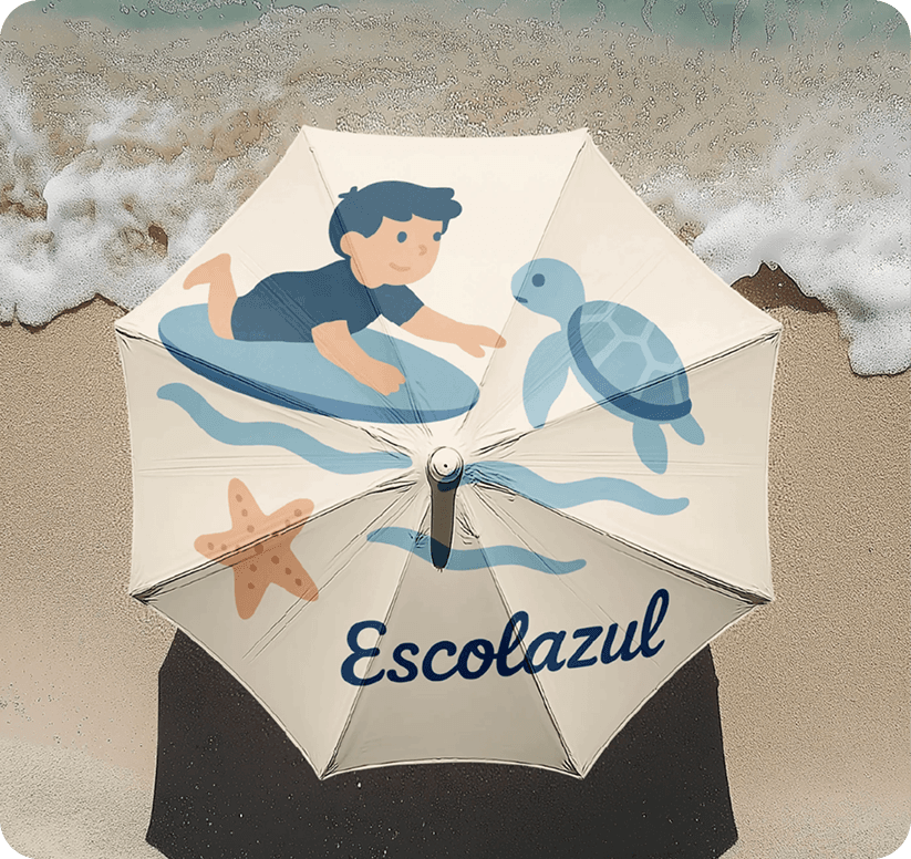 Escolazul — parasol brandé