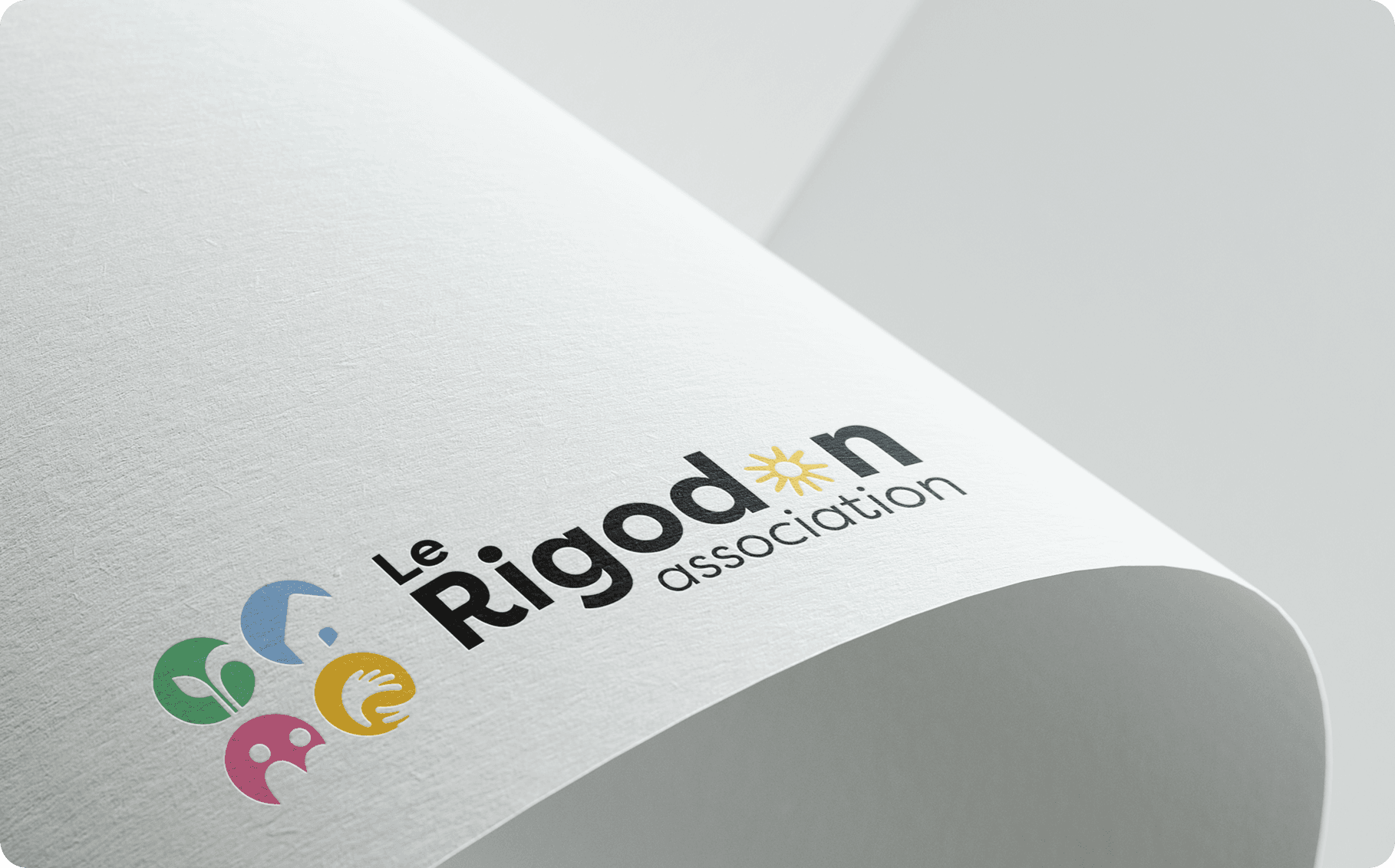 Le Rigodon — logo sur papier texturé